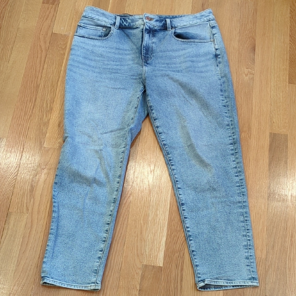 Talbots Easy Straight Relaxed Jeans Light wash Denim Beach Coastal Preppy Sz 12